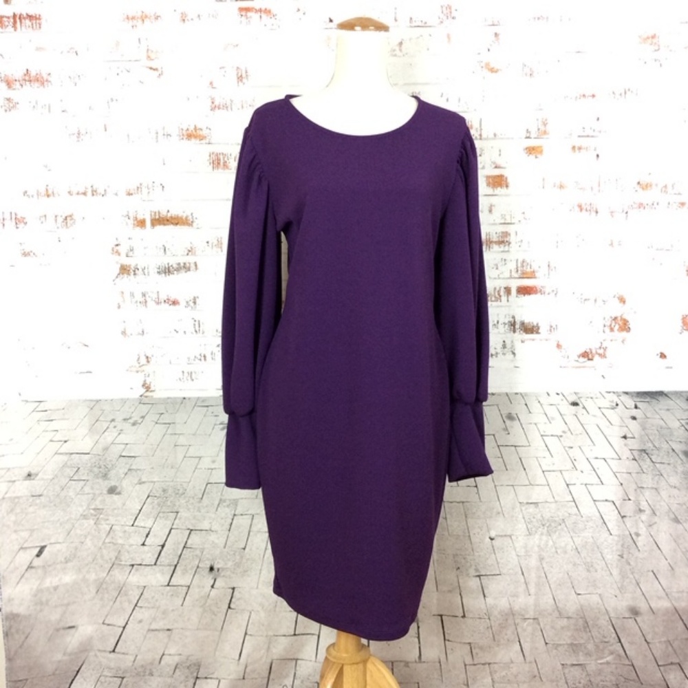 NWT Karen-T Designs 2XLRG Eggplant Sheath Dress